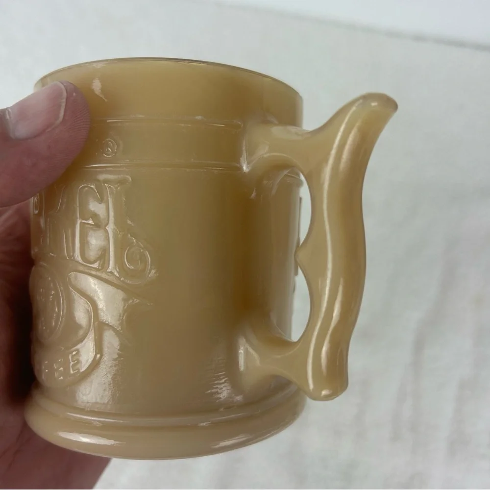 VTG '1983' WHATABURGER Glass Buffalo Nickel Indian Head Nickel Coffee Mug